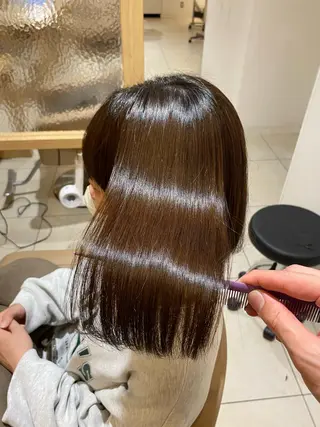 ミディアム 巻ける縮毛矯正 髪質改善フルカワのヘアスタイル