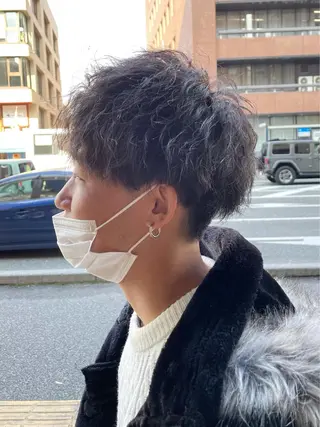 ショート パーマ OPShair　ANELLO所属・ショート/ボブ/ メンズ/縮毛矯正のヘアスタイル