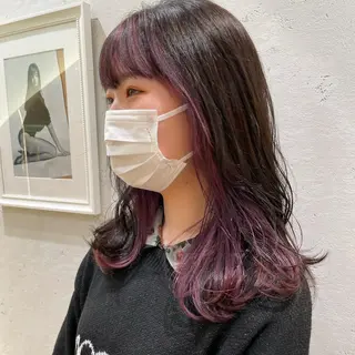 セミロング カラー ♥️ブリーチ/ボブ/ レイヤー♥️maiのヘアスタイル