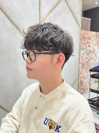 パーマ メンズ calna by ELMO  上ノ井のヘアスタイル