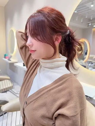 セミロング カラー レイヤー❣️縮毛矯正 川村利幸のヘアスタイル