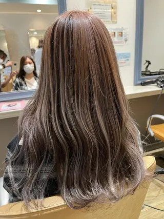 セミロング カラー 中山 響希のヘアスタイル