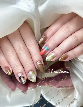 ネイル M🌷nail 長さだし専門店のネイルデザイン