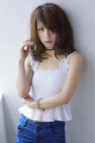 ミディアム セミロング カラー 💎髪質改善💎 デザイナーshinのヘアスタイル