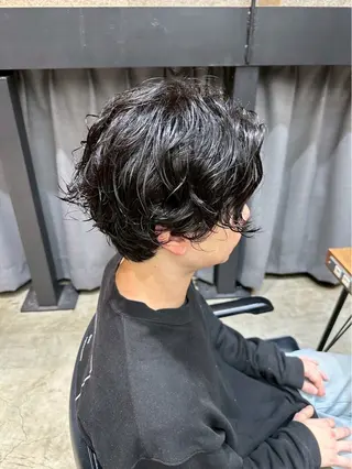 ショート パーマ メンズ 🎪🩰艶/モテ カラー❣️reinaのヘアスタイル