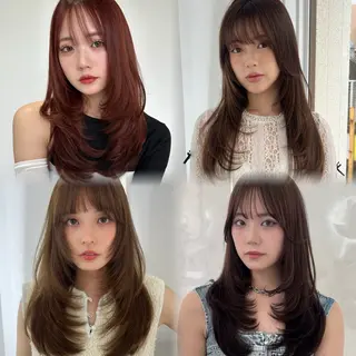 ロング 💖韓国風💖 レイヤー/LISAのヘアスタイル