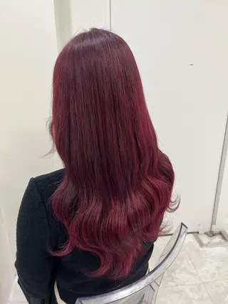 ロング カラー ガーリー♡女の子っぽ ヘア♡ピンクカラー♡のヘアスタイル