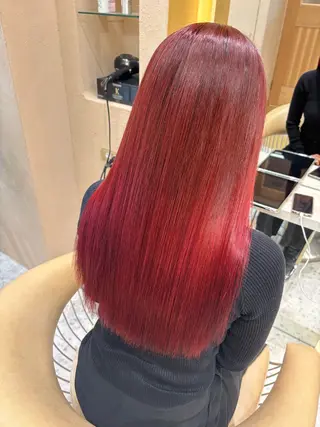 ロング カラー あかね☆ヘアアレンジ /ボブ/縮毛矯正のヘアスタイル