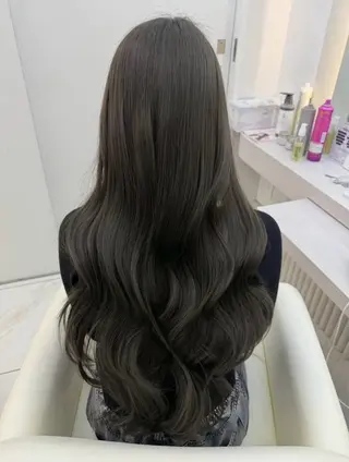 ロング 高評価多数◎ コテ巻きパーマ星明夏のヘアスタイル