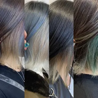 ミディアム SOU/エクステ /ダブルカラーのヘアスタイル