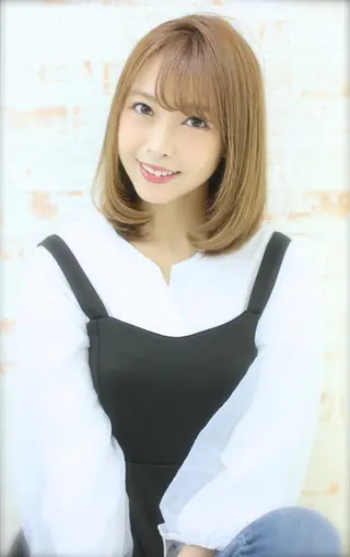 ミディアム カラー パーマ 髪質改善/縮毛矯正/ ボブ/店長/槌矢圭悟のヘアスタイル