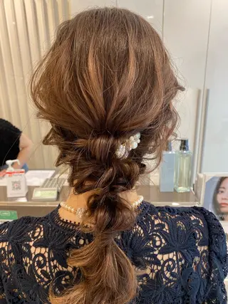 セミロング ヘアアレンジ marju銀座 マージュギンザのヘアスタイル