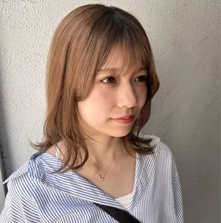 ミディアム 透明感カラー🤎 Wカラー/YUKAのヘアスタイル