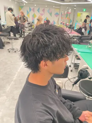 ショート カラー パーマ メンズ 【メンズサロン】 BLUCK 横浜のヘアスタイル