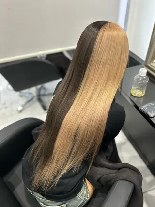 ロング カラー 長田 麻友子のヘアスタイル