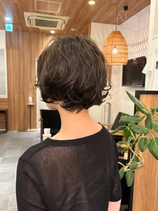 ショート パーマ 穂乃香 ショートパーマ☘️のヘアスタイル