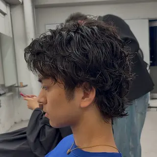 パーマ メンズ 💋ホワイトメッシュ /パーマ/メンズ💋のヘアスタイル