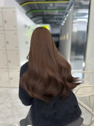 カラー 透ける透明感カラー 🤍anju🎀のヘアスタイル