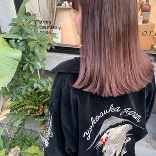 セミロング 艶髪color💎髪 質改善ストレート大吉のヘアスタイル