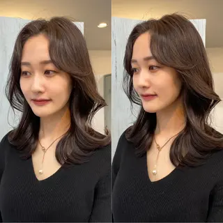 ミディアム 韓国ヘア🤍🇰🇷 ‪🫶🏻吉満のヘアスタイル