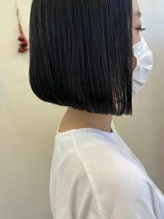 ミディアム マンツーマン 縮毛矯正/マユコのヘアスタイル