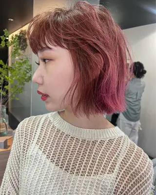 ショート カラー レイヤーカット/カラ ー/U24/河野凜のヘアスタイル