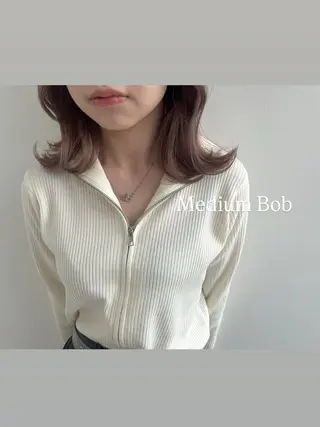 ミディアム 透明感カラー🍃 レイヤースタイル✨葵のヘアスタイル