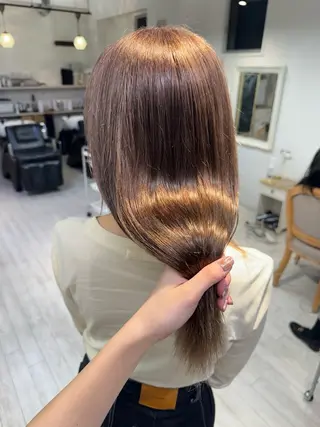 カラー 🫧ブリーチなし 透明感カラーゆん🫧のヘアスタイル