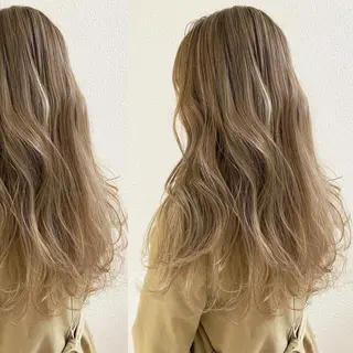 セミロング カラー ツキノキ ミナのヘアスタイル