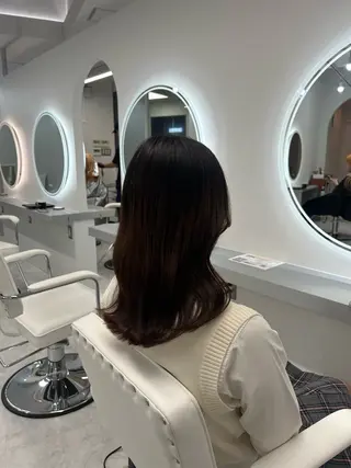 セミロング 天王寺 hinataのヘアスタイル