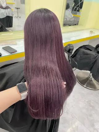 セミロング カラー ヘアアレンジ ダブルカラー特化💖 韓国ヘア💖りくのヘアスタイル