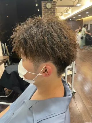 ショート カラー パーマ メンズ レディースカット いからしゆうたのヘアスタイル