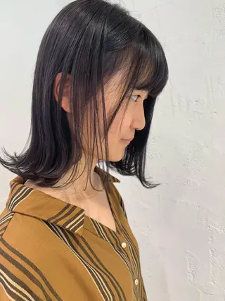 セミロング カラー ヘアアレンジ 🫧透明感カラー/ ボブ/小笠原汐海🪽のヘアスタイル