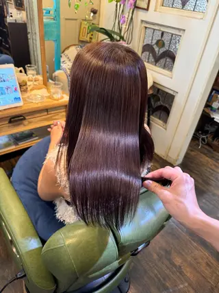 ロング カラー パーマ 飯田 実歩(じっぽ)のヘアスタイル