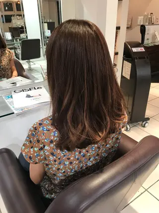 セミロング 韓国ヘア×髪質改善 ⭐️谷遼平⭐️のヘアスタイル