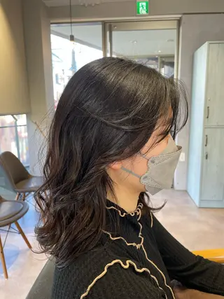 セミロング 韓国風/オシャレ /縮毛矯正/滝口琴未のヘアスタイル