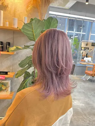 ミディアム カラー ハイトーンカラ ー/小川のヘアスタイル