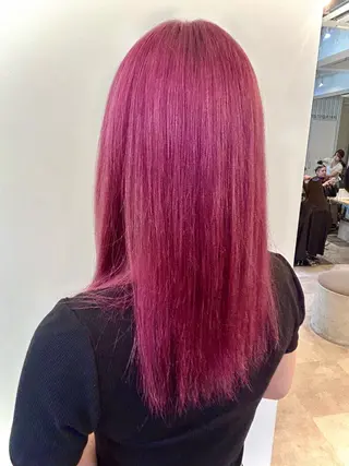 ミディアム カラー サラツヤ縮毛 矯正✨meguのヘアスタイル