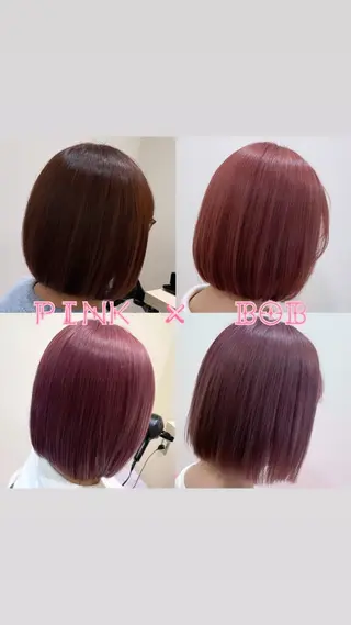 ショート 🌷ピンクカラー くどう🌷のヘアスタイル