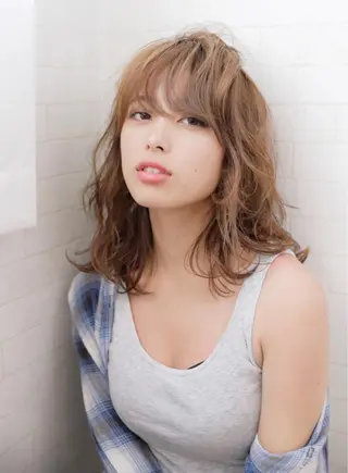 セミロング 神野 雅樹のヘアスタイル