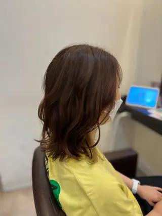 ミディアム カラー パーマ ルービック 梅田茶屋町店のヘアスタイル