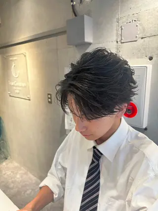 パーマ メンズ 💎メンズカット ／フェザー／細野💎のヘアスタイル