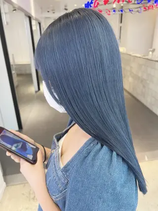 セミロング カラー ヘアアレンジ 🍯傷ませないカラー 髪質改善🍯彪雅のヘアスタイル