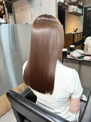 ミディアム カラー パーマ ショートボブ縮毛矯正 髪質改善のプロ山道潤のヘアスタイル