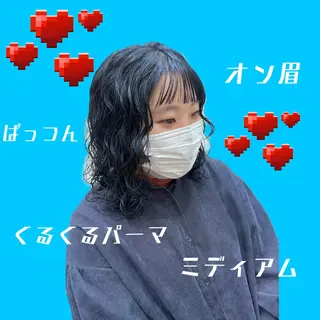 ミディアム パーマ hollo原宿所属・パーマ/ハイトーン 🎀Rumiのヘアスタイル