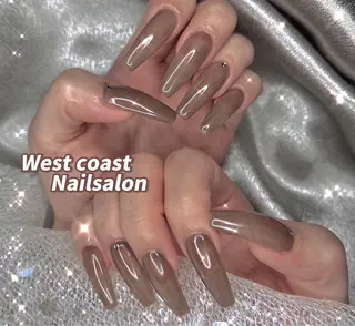 ネイル リボン、ガーリー パーツ放題専門店のネイルデザイン