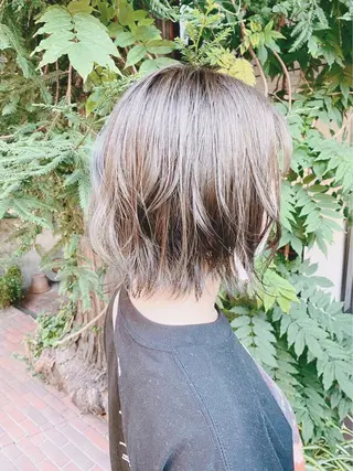 ミディアム カラー パーマ 小顔ショート✁ ⁂Yukari⁂のヘアスタイル