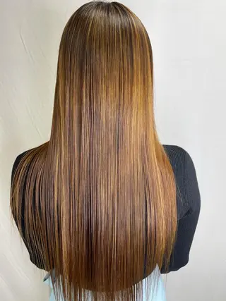 ロング パーマ 髪質改善/縮毛矯正 /ブリーチ矯正/岡部のヘアスタイル
