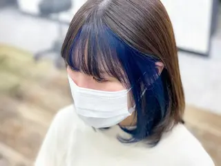 ミディアム カラー louwe 武藤幸世のヘアスタイル