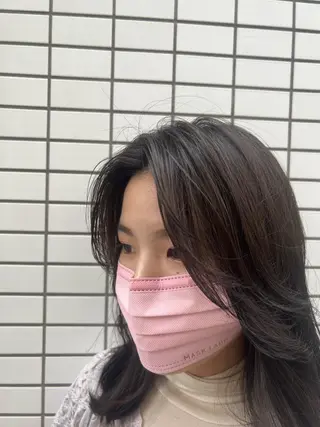 ミディアム カラー パーマ 韓国hair ·͜· watanabeのヘアスタイル